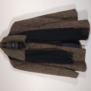 London Fog Gray and Black Peacoat